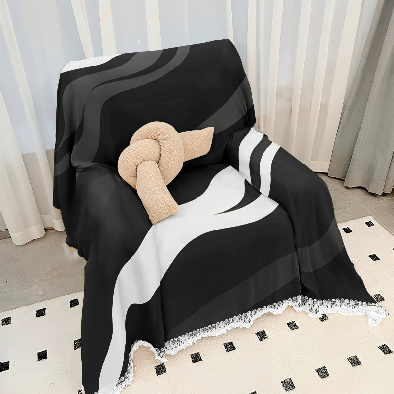Plaid de canapé : Plaid de canapé en peluche, mi-saison, style moderne Image