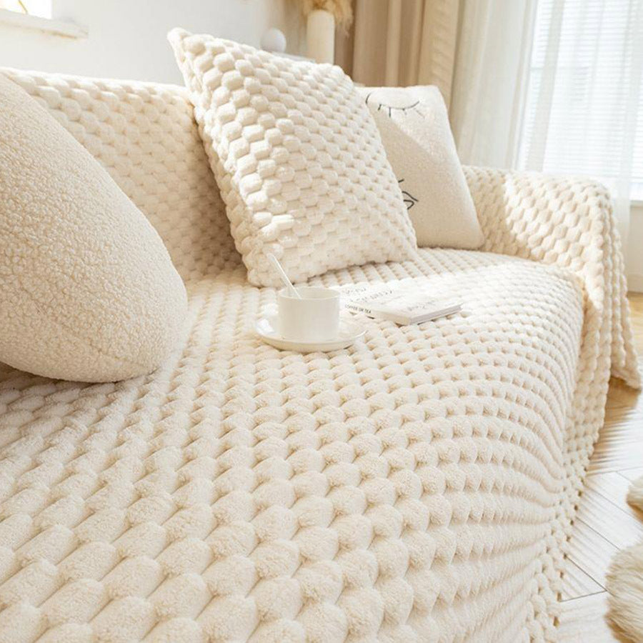 Plaid de canapé en peluche, 180 × 340 cm, 3 coloris, présentation du produit
