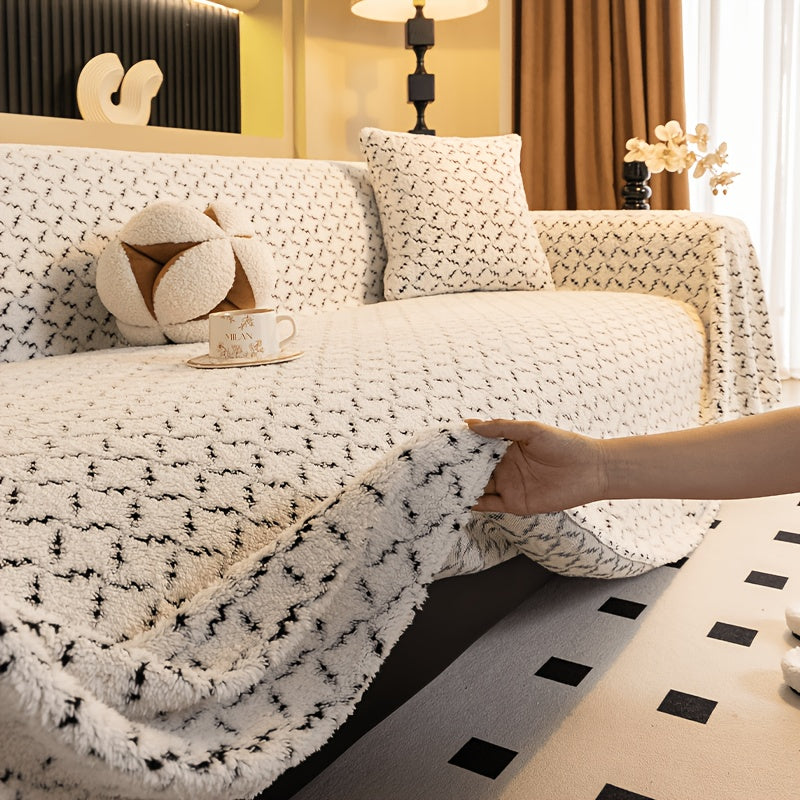 Plaid de canapé en velours peluche