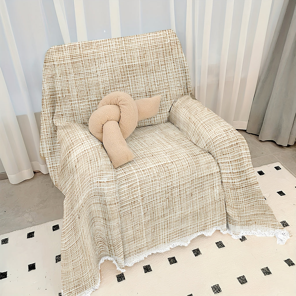 Plaid chaud canapé : Plaid de canapé, 180 × 340 cm, chaud, style classique