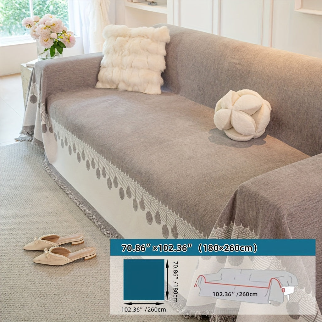 Plaid de canapé, 180 × 340 cm, 4 coloris, chaud, style bohème — image du produit