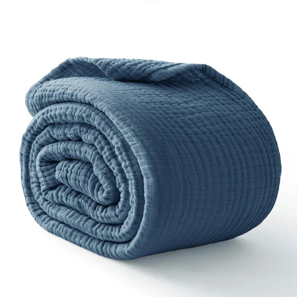 Plaid en mousseline pour adultes, 100% coton — plaid de canapé