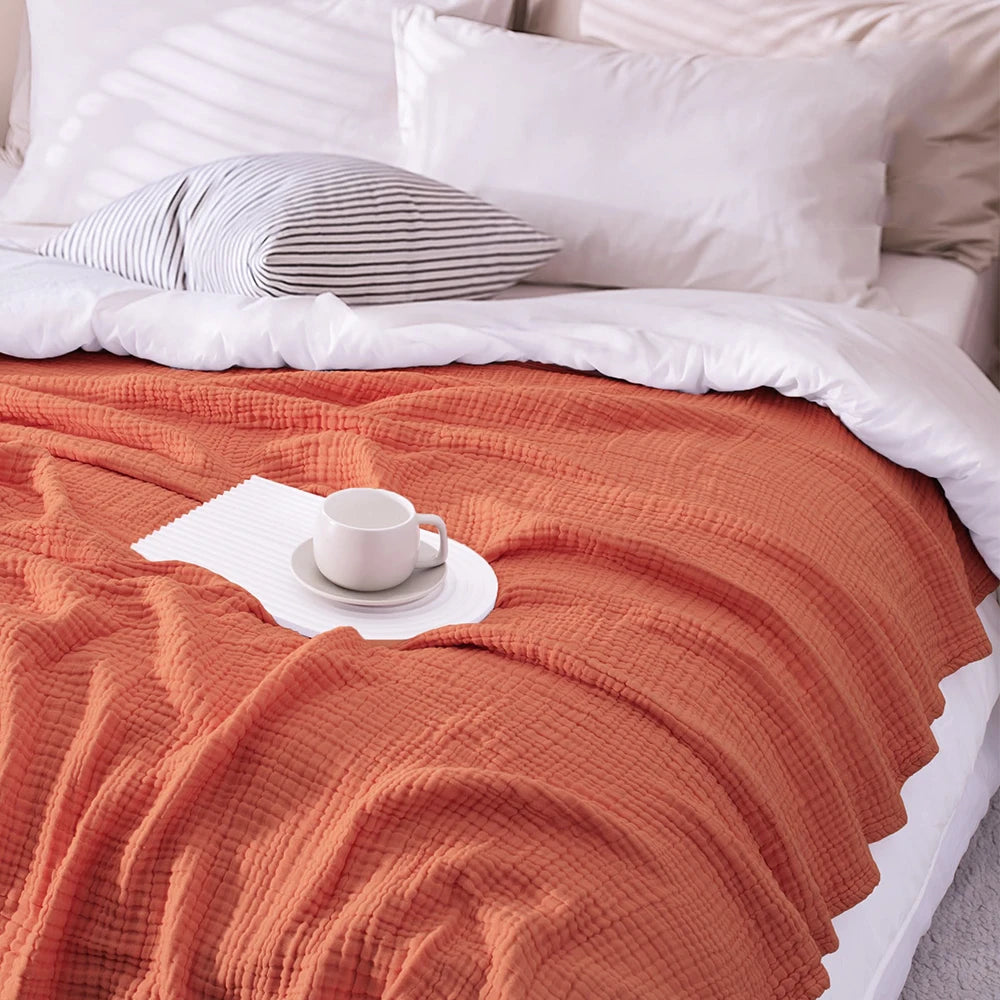 Plaid en mousseline pour adultes, 100% coton — image du produit