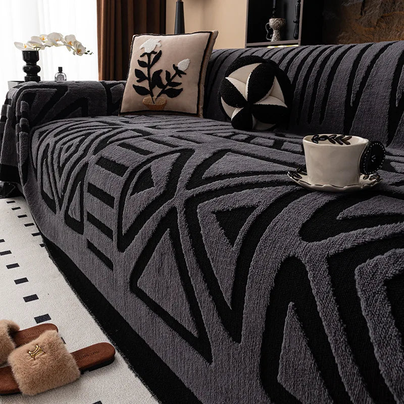 Plaid de canapé, 180 × 380 cm, 5 coloris, 7 tailles : 130 × 180 cm, 180 × 180 cm, 180 × 230 cm