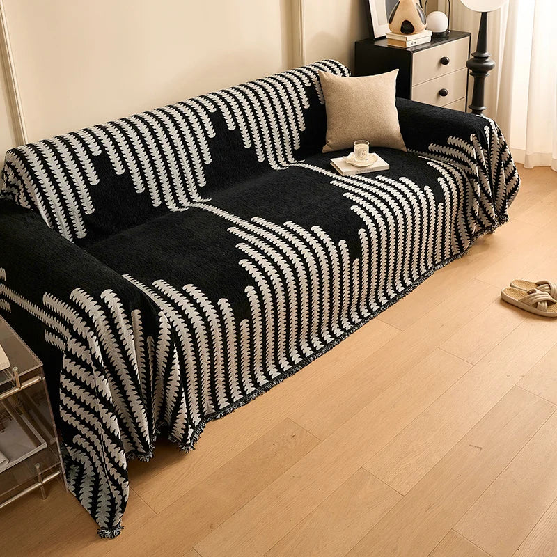 Plaid de canapé, 180 × 400 cm, 6 coloris, visuel complémentaire