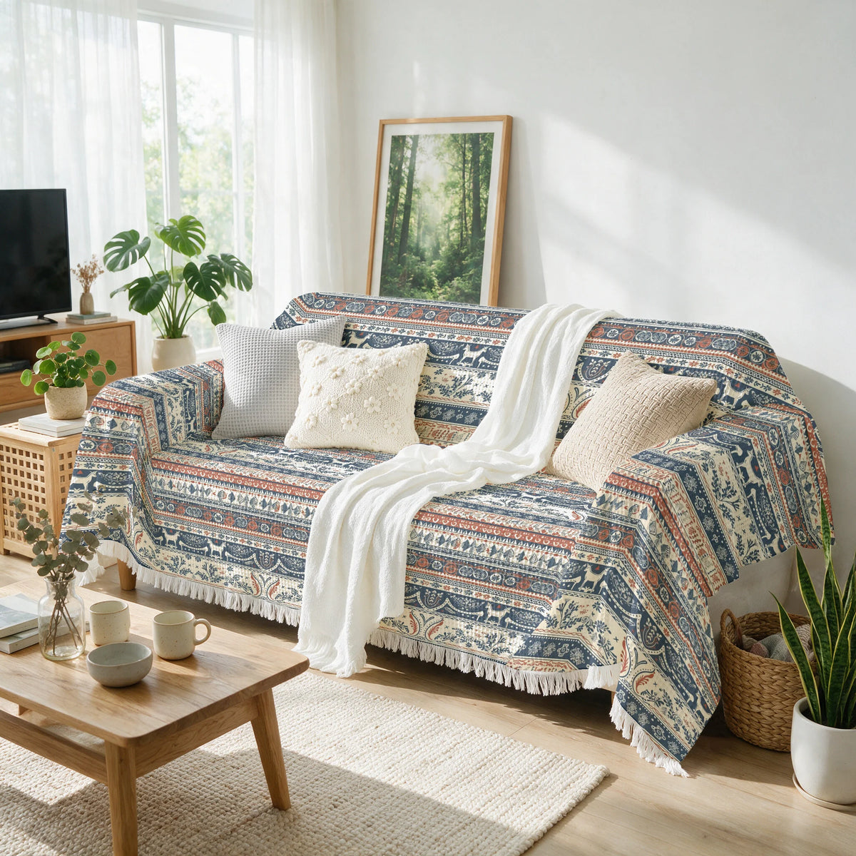 Grand plaid canapé : Plaid de canapé, 180 × 300 cm