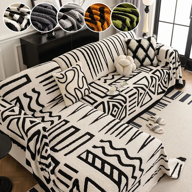 Housse de canapé, 180 × 340 cm, 5 coloris, style rayure, présentation du produit