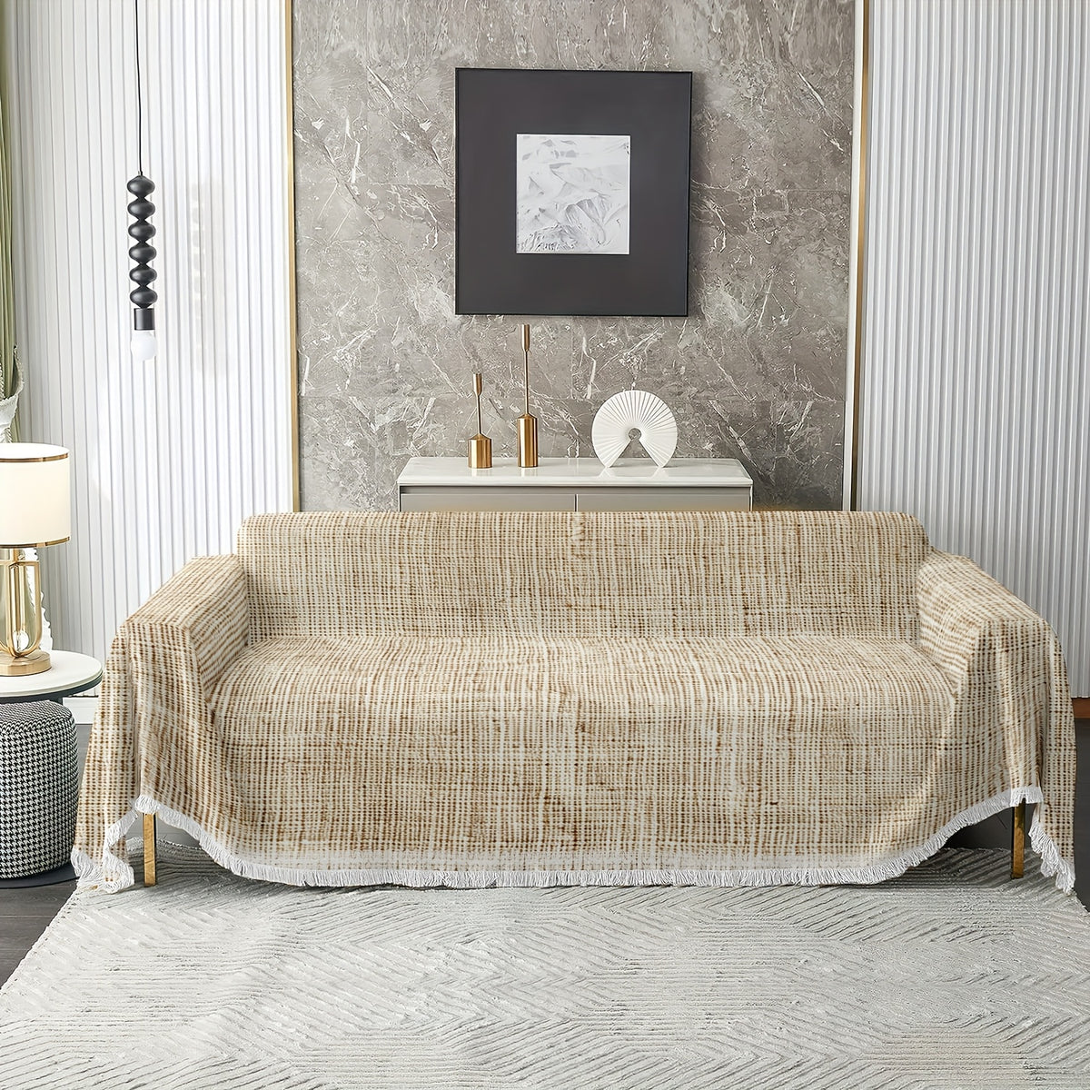 Plaid de canapé, 180 × 340 cm, chaud, style classique, 300 à 350 g/m²