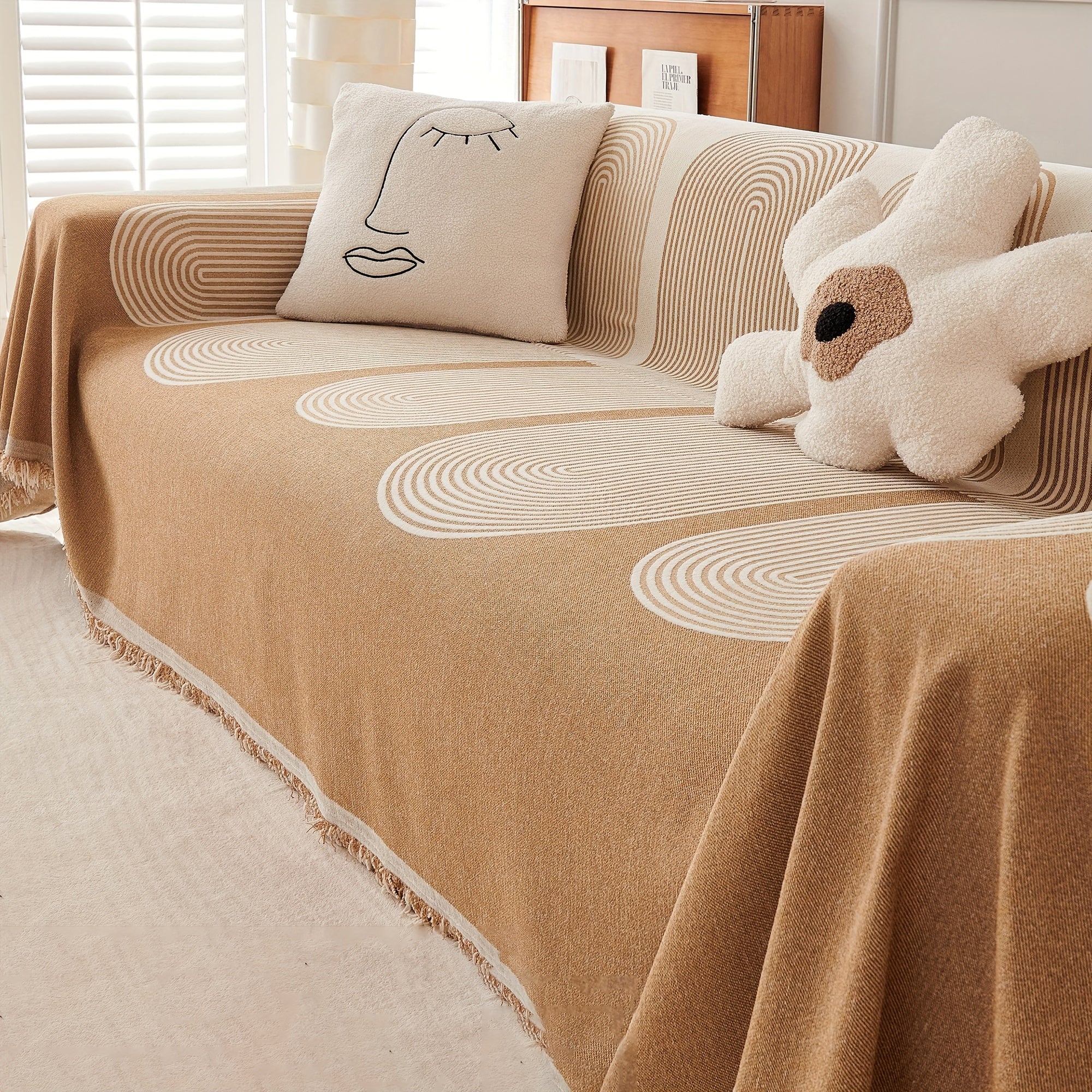 un drap de canap antidrapant quatre saisons de style bohme un drap de canap adapt aux chats et aux chiens ARBOVE housse de canap en chenille double face housse de canap  la mode housse de canap en chenille pour meubles serviette matriau 