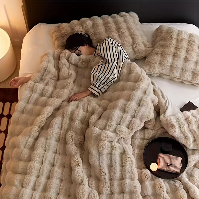 1 Couverture Douce et Confortable en Peluche pour Voyage Canap Lit et Dcoration Intrieure  Cadeau Parfait pour la Famille et les Amis