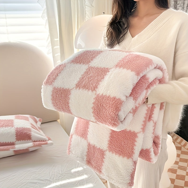 1 Couverture Traditionnelle Confortable  Carreaux Rose et Blanc ou Noir et Blanc Couverture Douce Couverture de Voyage Chaude pour Chiens et Chats Couverture de Lit Polyvalente Meilleur Choix pour le Camping en Plein Air Lavable en Machine Peut t