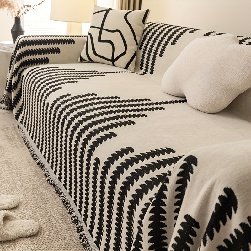 Housse de canap en polyester chenille housse complte toutenun tissu  mmoire de forme